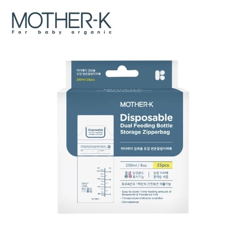 Mother-K 雙重夾鏈 溫感免洗奶瓶袋25入	