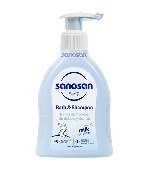 sanosan珊諾 baby remind極潤洗髮沐浴露200ml產品圖
