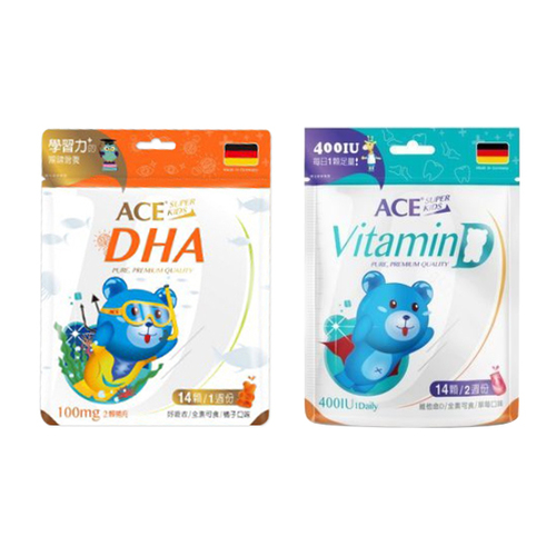 ACE SUPER KIDS 維他命D軟糖42g/DHA 營養Q軟糖39.2g  |寶寶食品|餅乾｜米餅｜糖果