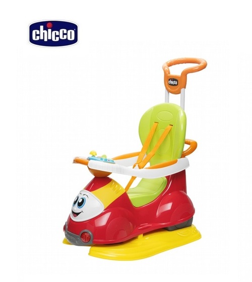 Chicco 新四合一多功能訓練車-西瓜紅  |嬰幼玩具|學步車｜助步車｜電動車