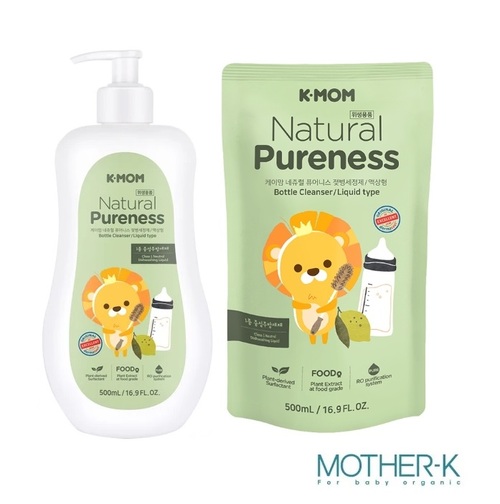韓國K-MOM 有機植萃蔬果奶瓶清洗液-（瓶裝1+補充包1）-500ml產品圖