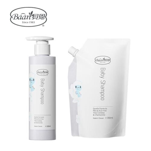 Baan貝恩嬰兒洗髮精200ml｜洗髮精補充包350ml  |清潔護膚|沐浴乳｜洗髪乳｜香皂