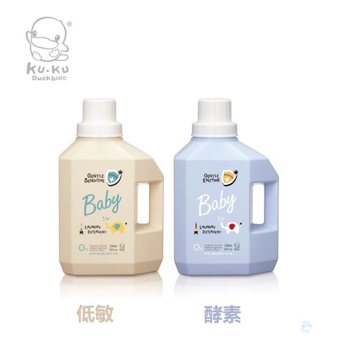 KUKU 酷咕鴨 清除新冠&腸病毒低敏嬰兒洗衣精｜酵素嬰兒洗衣精1200ml(特調寶寶香/特調鼠尾草)｜洗衣精  |全新商品