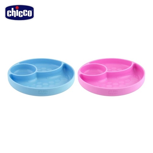 Chicco 矽膠三格吸盤碗  |寶寶哺育|學習餐具｜碗筷｜湯匙｜咬咬樂