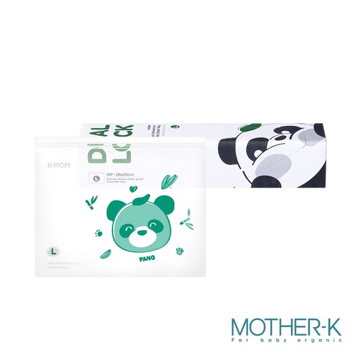 韓國MOTHER-K 銀離子雙夾鏈抗菌袋-L(15入)  |全新商品