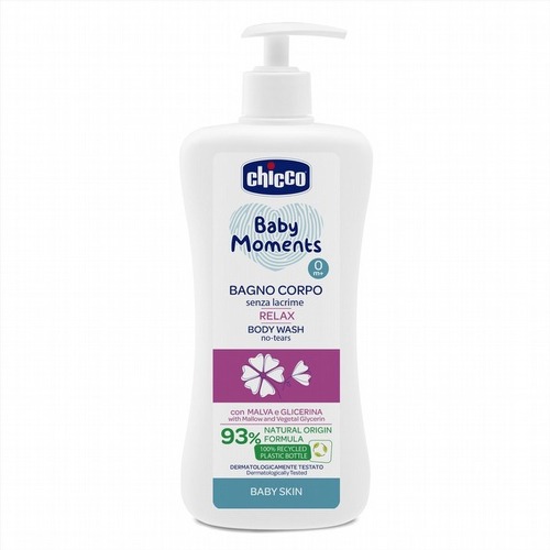 Chicco 寶貝嬰兒植萃泡泡浴露500ml-溫和不流淚配方-舒膚錦葵  |全新商品