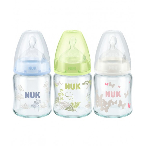 NUK寬口玻璃彩色奶瓶120ml  |寶寶哺育|奶瓶｜奶嘴｜配件