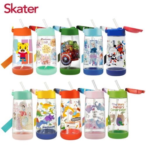 Skater PET吸管水壺(480ml)-多款可選  |全新商品