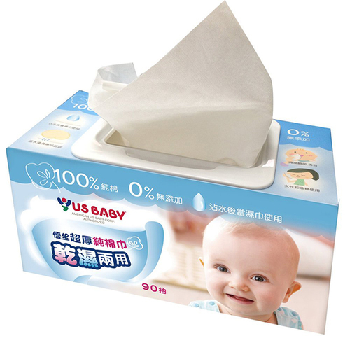 優生US BABY 超厚乾溼兩用純棉巾90抽產品圖