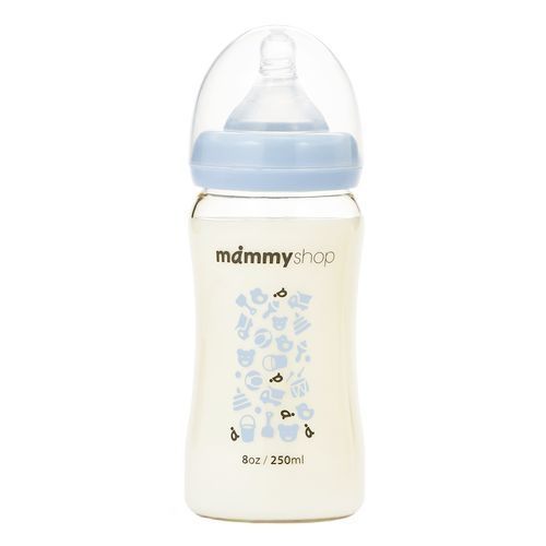 媽咪小站 MAMMY SHOP 母感體驗2.0 PPSU哺育奶瓶寬大口徑250ml(朵朵藍)  |寶寶哺育|奶瓶｜奶嘴｜配件