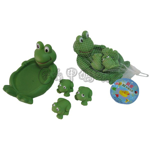 貝安ST軟質玩具/青蛙1大3小  |嬰幼玩具|戲水玩具｜泳圈｜泳池