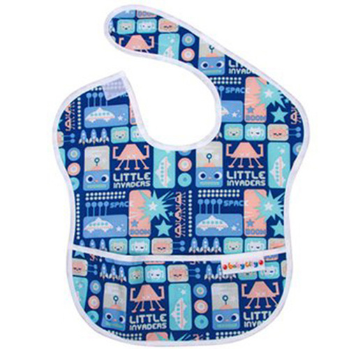 Baby City 防水圍兜-藍色機器(6個月-2歲)  |寶寶哺育|圍兜｜圍兜夾｜畫畫衣