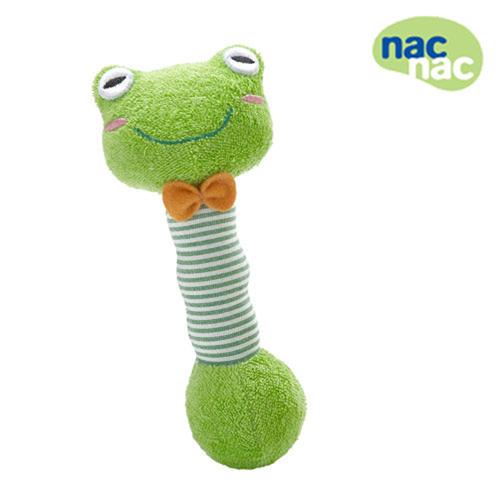 Nac Nac 青蛙曲線手搖鈴  |嬰幼玩具|固齒器｜手搖鈴｜安撫巾