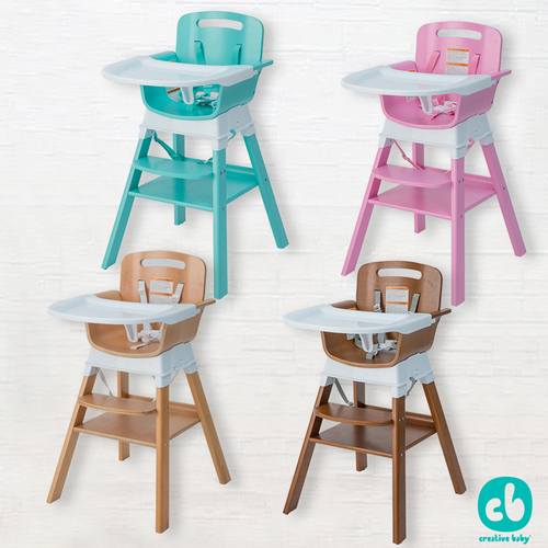 Creative Baby四合一複合式寶寶成長型大餐椅(可拆卸式餐椅 分段獨立多功能)  |寶寶哺育|餐椅｜餐搖椅｜學習椅