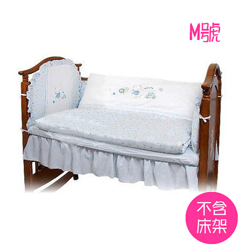 Baby City 寶貝熊七件組M-藍  |生活寢具|寢具組｜床墊｜蚊帳