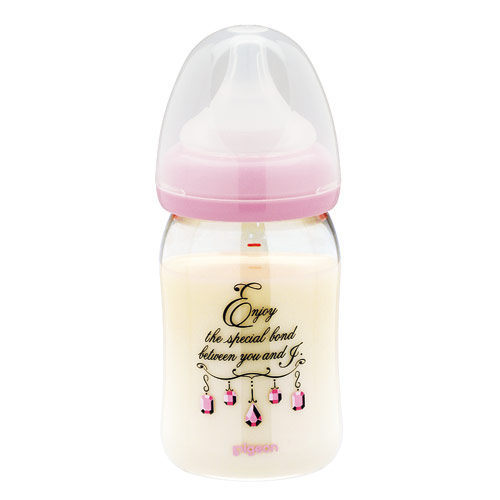 貝親 Pigeon 寬口母乳實感PPSU奶瓶160ml(粉紅水鑽)產品圖