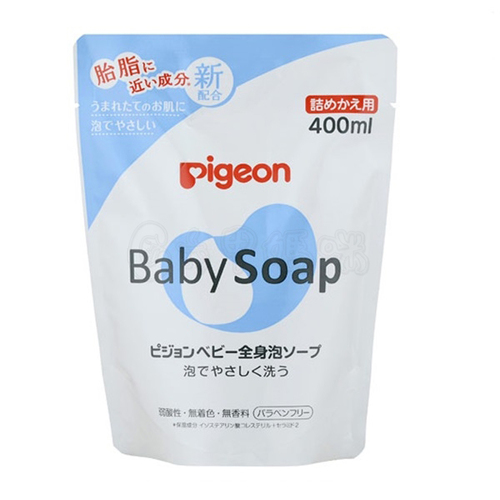 Pigeon貝親 泡沫沐浴乳 補充包400ml  |清潔護膚|沐浴乳｜洗髪乳｜香皂