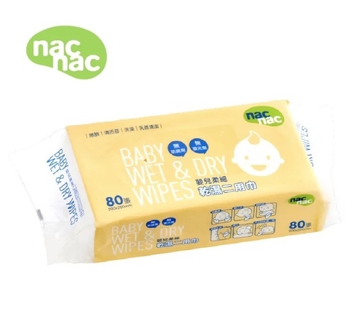 Nac Nac 乾濕二用巾袋裝-80張產品圖