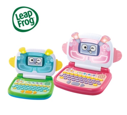 LeapFrog 哈囉小筆電-(UK-英式發音)｜學習玩具-粉/綠  |嬰幼玩具|嬰幼兒成長玩具