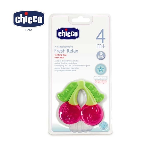 Chicco-櫻桃冰凍固齒玩具-固齒器  |嬰幼玩具|固齒器｜手搖鈴｜安撫巾