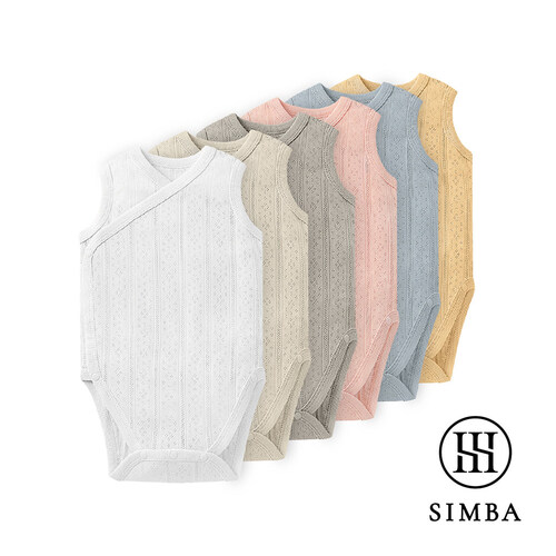 Simba小獅王辛巴 Air Upper 透氣棉開襟包屁衣70cm(無袖)｜包屁衣｜寶寶內著｜寶寶衣服｜連身裝  |全新商品