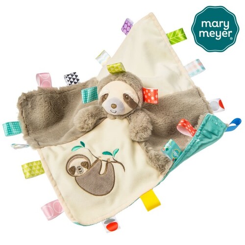 美國 Mary Meyer-標籤親膚安撫巾-微笑樹懶  |嬰幼玩具|固齒器｜手搖鈴｜安撫巾
