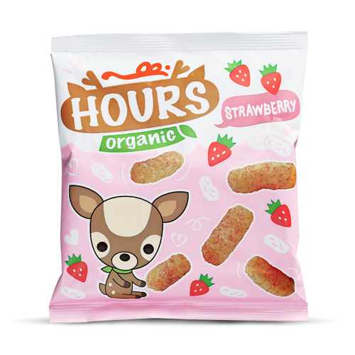 【Happy Hours】皮皮奧斯_有機泡芙條-草莓10g  |寶寶食品|餅乾｜米餅｜糖果