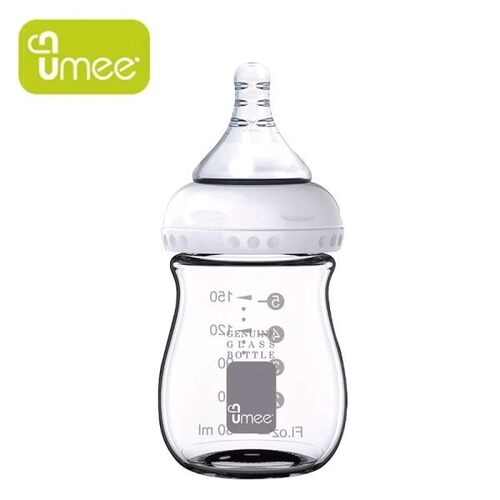 荷蘭 UMEE 寬口防脹氣玻璃奶瓶 150ml產品圖