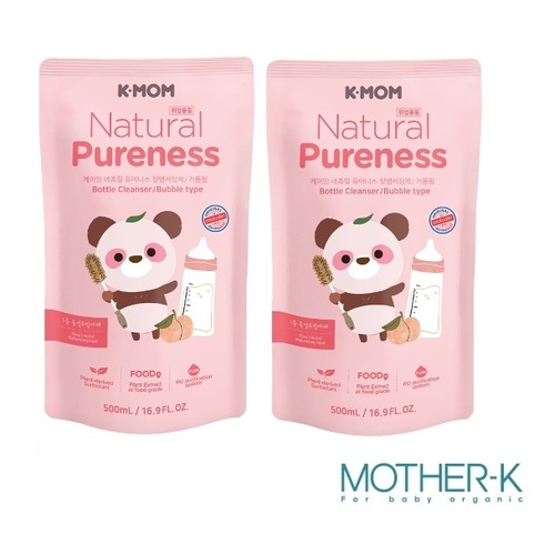 韓國K-MOM 有機植萃蔬果奶瓶清洗慕斯-（補充包2入）500ml  |全新商品
