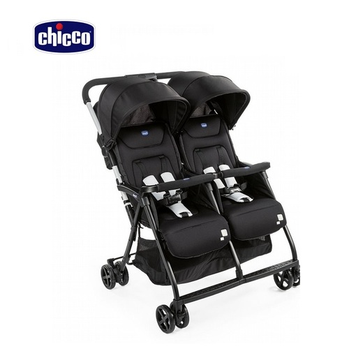 Chicco-Ohlalà都會輕旅雙人手推車(夜魅黑)  |外出用品|嬰幼兒手推車