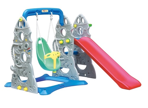 親親 ChingChing 火箭造型溜滑梯+盪鞦韆組  |嬰幼玩具|溜滑梯｜遊戲球屋｜跳跳馬