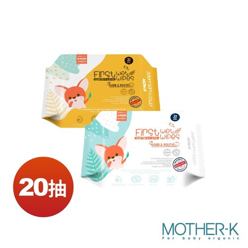 MOTHER-K 自然純淨嬰幼兒濕紙巾-柔花隨身款20抽產品圖