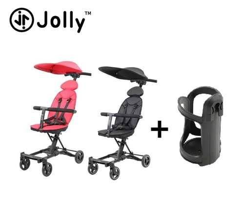 英國 JOLLY 輕便摺疊手推車-尊爵版2.0含杯架/遮陽篷(2色可選)  |全新商品